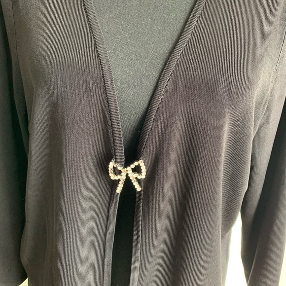 Robbie Bee Women’s Black Cardigan Sweater Size 14 - Picture 15 of 15